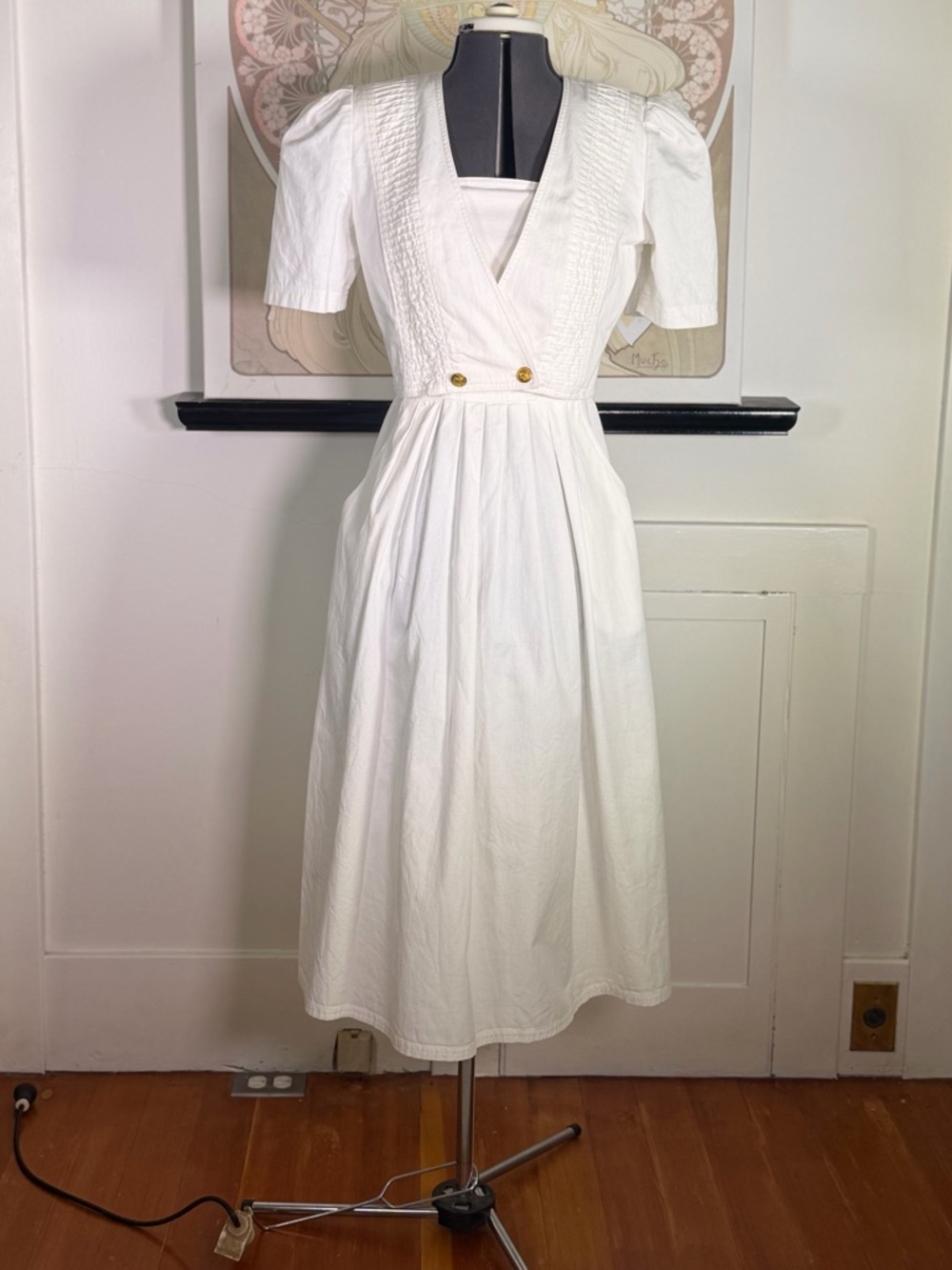 Women’s Vintage 60s Lanz‎ Originals Sailor White 2 Piece Dress & Jacket Set